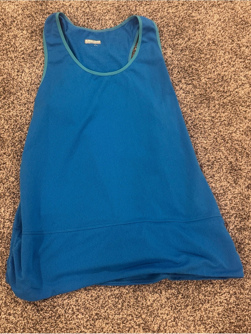 Kirkland Signature Blue Scoop Neck Racerback Tank